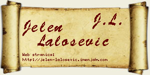 Jelen Lalošević vizit kartica